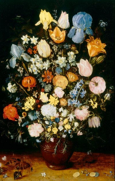 アイリスのある花瓶 作： Jan the Elder Brueghel